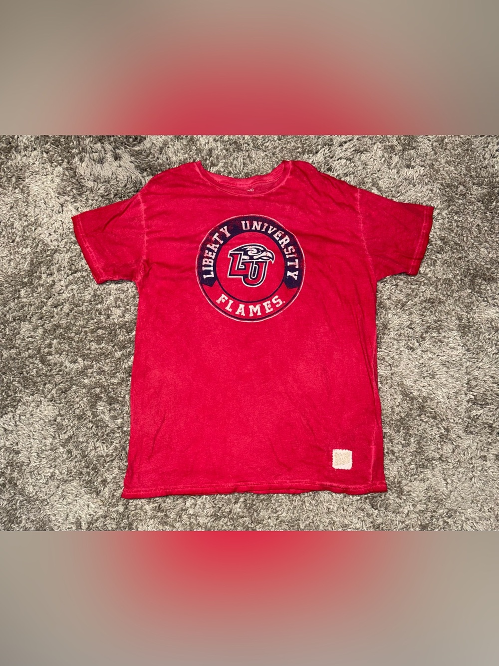Women’s Liberty Flames Red Short-Sleeve T-Shirt by Original Retro Brand Large